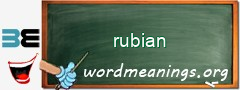 WordMeaning blackboard for rubian